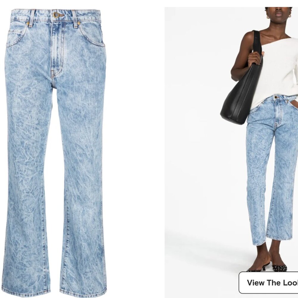 KHAITE Vivian High Rise Cropped Jean